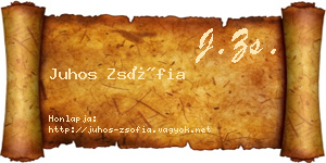 Juhos Zsófia névjegykártya