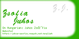 zsofia juhos business card